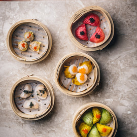 Asian Fusion: Sushi and Dim Sum Flight with Cocktails