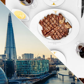 View from The Shard and Dining at Marco Pierre White London Steakhouse Co