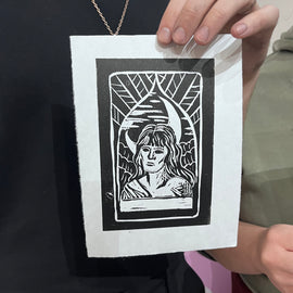 Tarot Card Linocut Workshop, Manchester