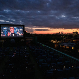Rooftop Movie Magic with Unlimited Popcorn for Couples