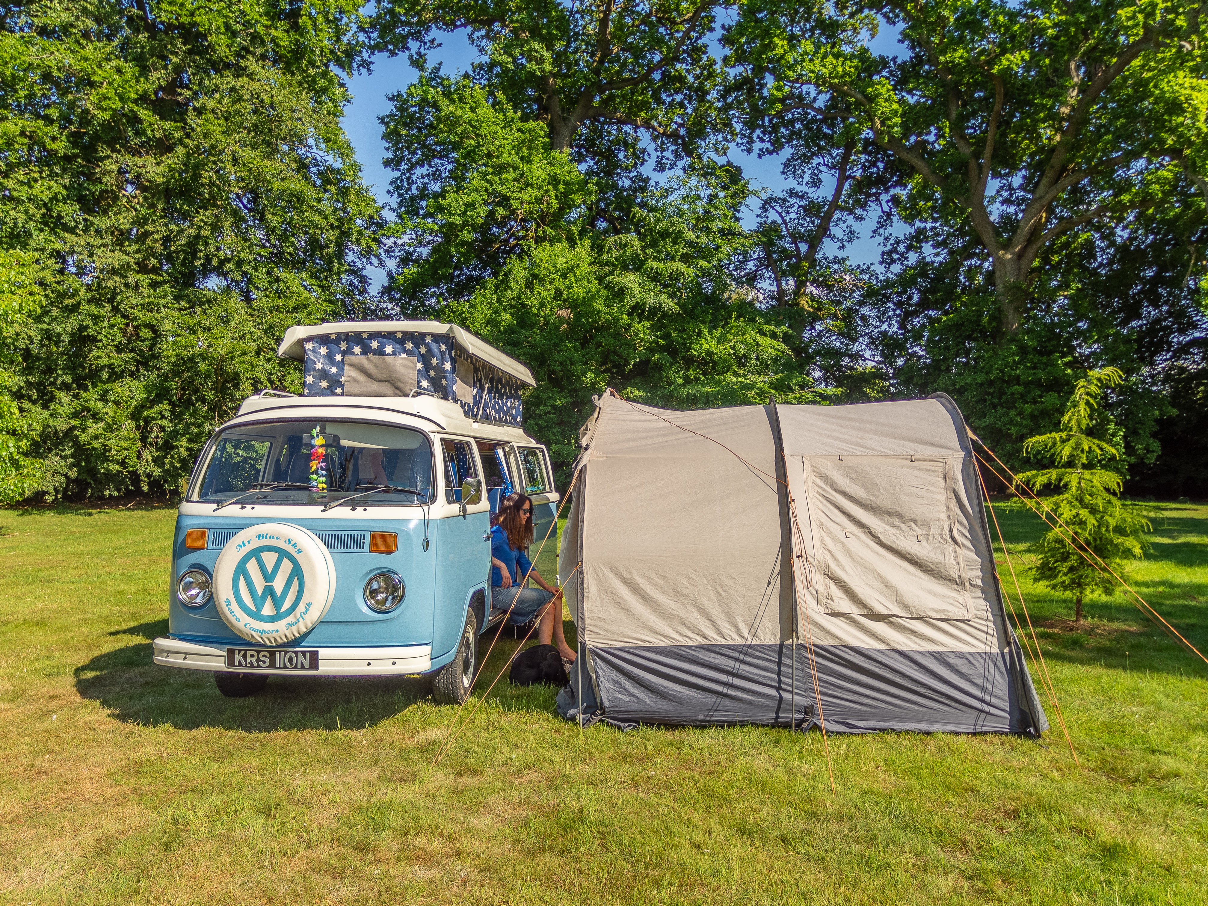 campervan experience with awning